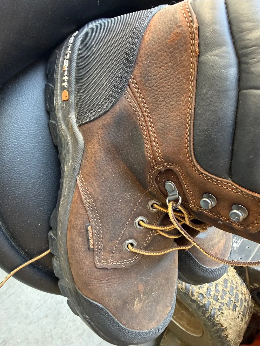 Carhartt Brown Lace-Up Work Boots
